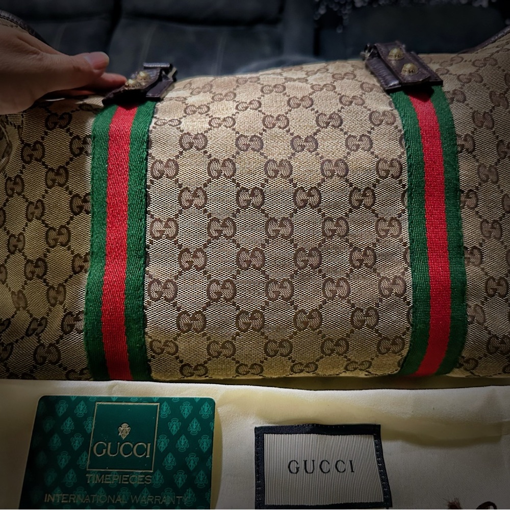Authentic Vintage Gucci Beige and Brown Women's Tote Bag  on sale make offer - Picture 12 of 17